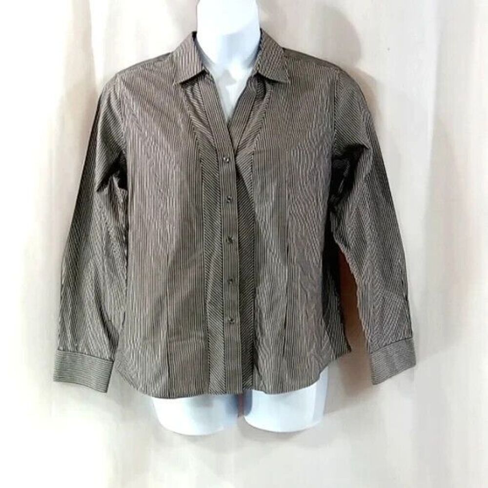 Gold label Iinvestments button up shirt women's size 18 100% cotton *